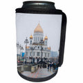 3dRose Alexis Photo-Art - Moscow City - Moscow Digital Photo Art Cathedral of Christ the Savior in rainy day - Can Cooler Bottle Wrap (cc_273350)