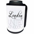 3dRose Alexis Design - Cities of the world - Cities Of The World - London, United Kingdom on white background - Can Cooler Bottle Wrap (cc_273362)