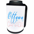 3dRose Alexis Design - Cities of the world - Cities Of The World - Ottawa, Canada red and blue on white - Can Cooler Bottle Wrap (cc_273370)