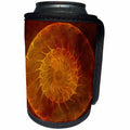 3dRose Fractal Abstracts - Image of Fractal Large Fiery Orange Circle - Can Cooler Bottle Wrap (cc_273390)