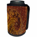 3dRose Fractal Abstracts - Image of Fractal Abstract Of Copper Whirls and Lines - Can Cooler Bottle Wrap (cc_273399)