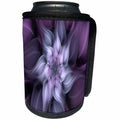 3dRose Fractal Abstracts - Image of Fractal Abstract Blur Purple Flower - Can Cooler Bottle Wrap (cc_273403)
