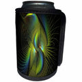 3dRose Fractal Abstracts - Image of Fractal Abstract Chartreuse Web Design - Can Cooler Bottle Wrap (cc_273404)