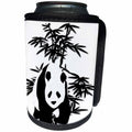 3dRose Spiritual Awakenings Animals - Black and White Panda and Bamboo Shoots - Can Cooler Bottle Wrap (cc_273416)