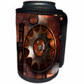 3dRose Spiritual Awakenings Realistic Metals - Digital Grunge Metal Deco Techno Art - Can Cooler Bottle Wrap (cc_273419)
