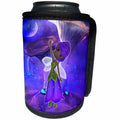 3dRose Spiritual Awakenings Fairies - Moon Fairy and Cloudy Purple Skies, Fantasy Original - Can Cooler Bottle Wrap (cc_273423)
