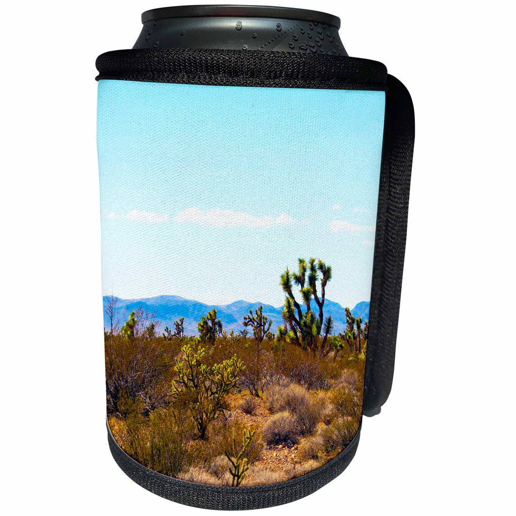 3dRose Jos Fauxtographee- Yucca Trees - Arizona with her Joshua Trees and desert landscape - Can Cooler Bottle Wrap (cc_273446)