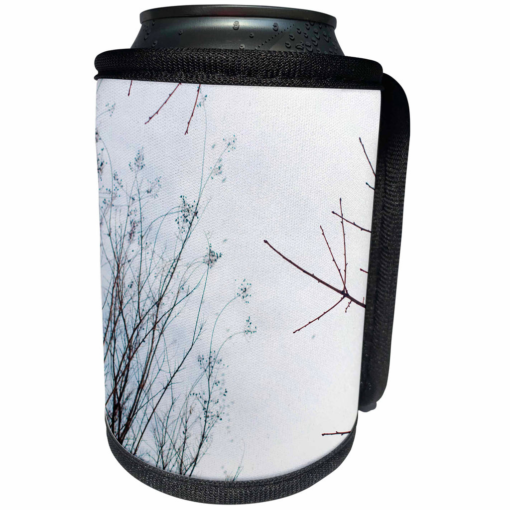 3dRose Jos Fauxtographee- Branches - A few branches framing the dull gray sky - Can Cooler Bottle Wrap (cc_273450)