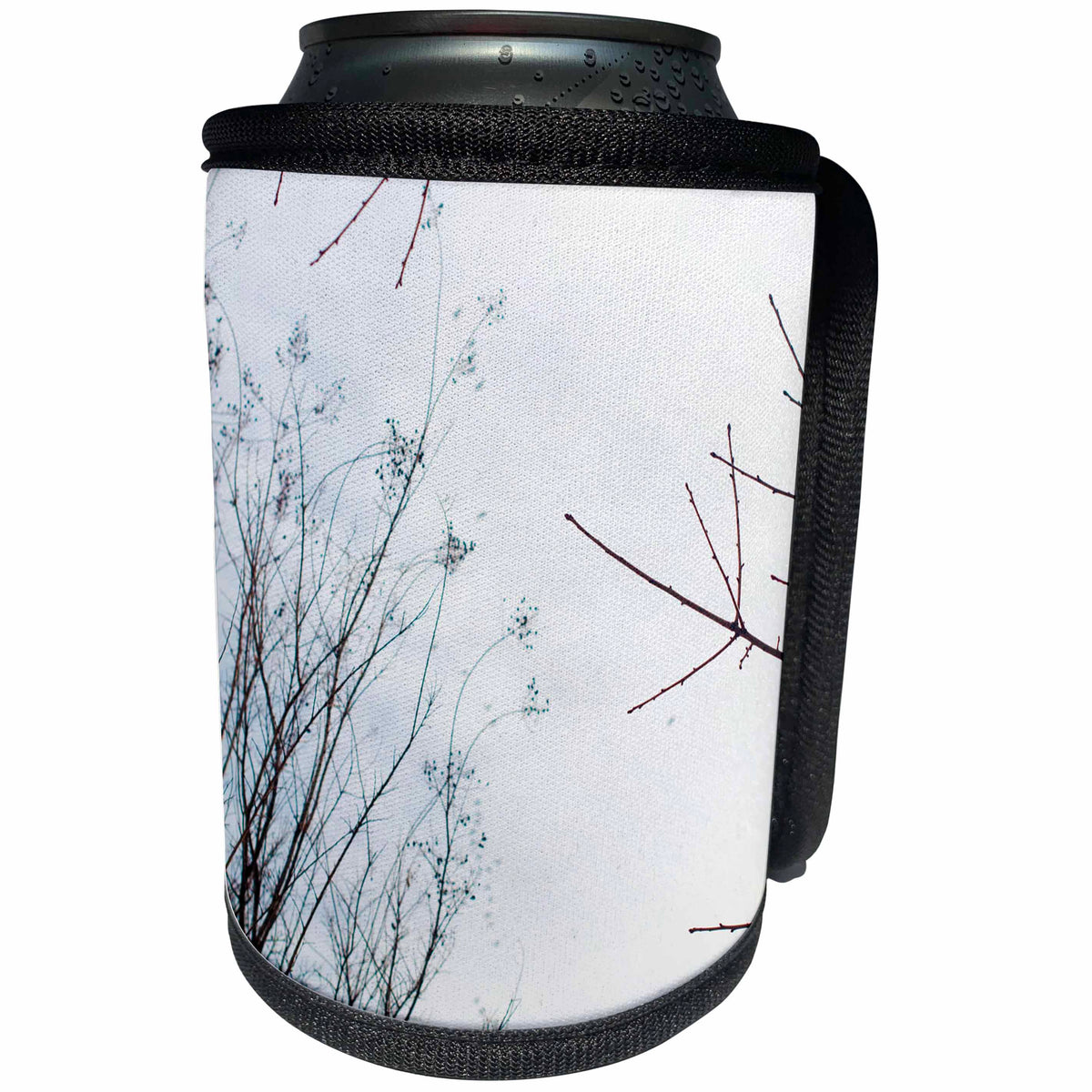 3dRose Jos Fauxtographee- Branches - A few branches framing the dull gray sky - Can Cooler Bottle Wrap (cc_273450)