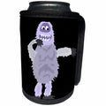 3dRose All Smiles Art Funny - Funny Cute Abominable Snowman Dabbing Dab Dancing - Can Cooler Bottle Wrap (cc_273472)
