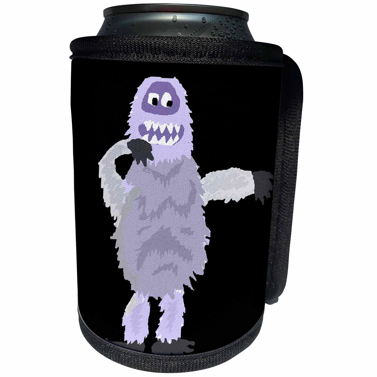 3dRose All Smiles Art Funny - Funny Cute Abominable Snowman Dabbing Dab Dancing - Can Cooler Bottle Wrap (cc_273472)