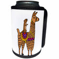 3dRose All Smiles Art Animals - Funny Cool Sea Otter Riding Llama Cartoon - Can Cooler Bottle Wrap (cc_273473)