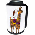 3dRose All Smiles Art Pets - Funny Cute Basset Hound Riding llama Cartoon - Can Cooler Bottle Wrap (cc_273475)
