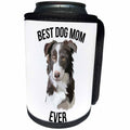 3dRose Carsten Reisinger - Illustrations - Best Border Collie Dog Mom Ever - Can Cooler Bottle Wrap (cc_273511)