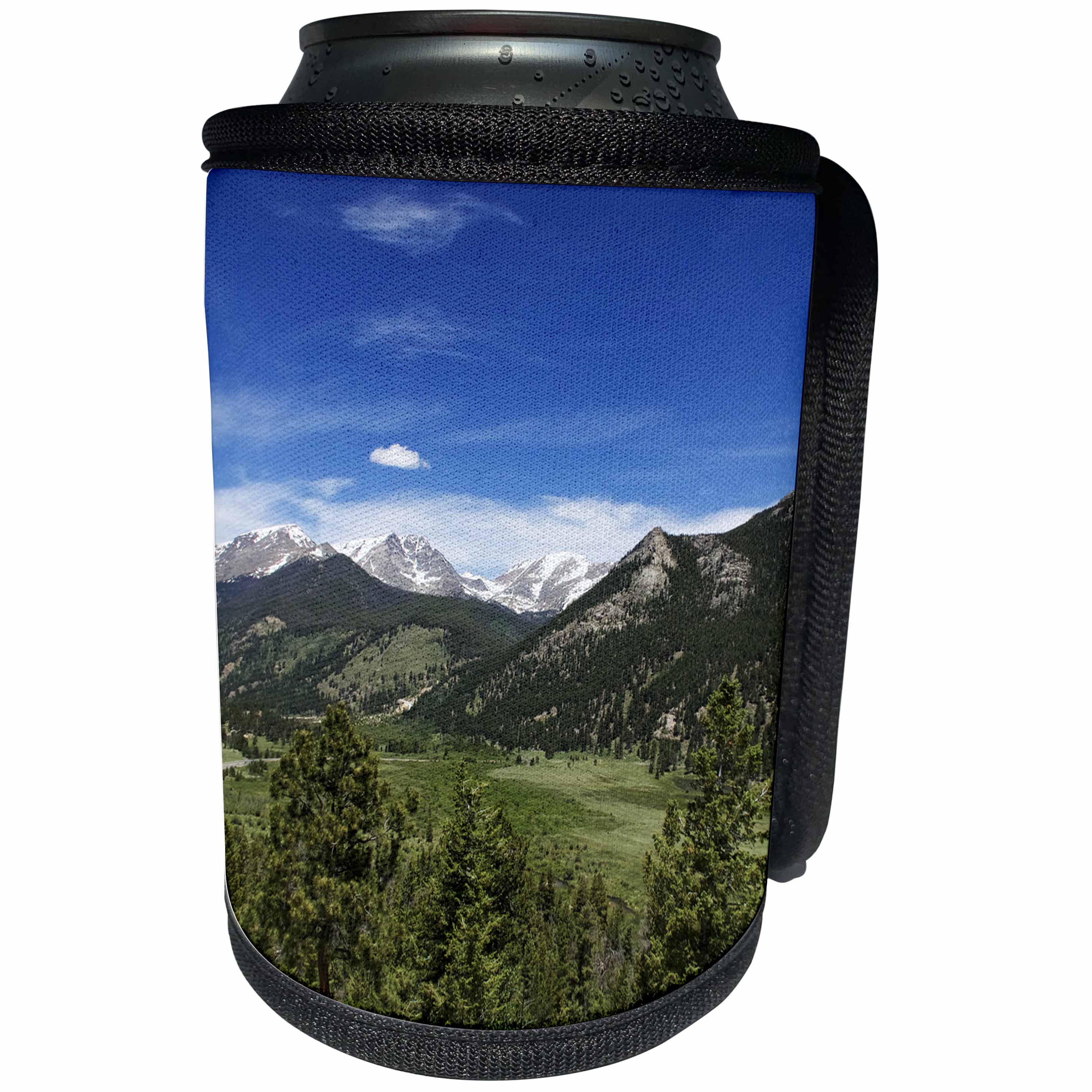 3dRose Tory Anne Collections Photography - COLORADO ESTES NATIONAL PARK MOUNTAIN VIEW - Can Cooler Bottle Wrap (cc_273524)