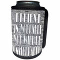 3dRose RinaPiro Motivational Sayings - Believe in yourself and you will be unstoppable. - Can Cooler Bottle Wrap (cc_273535)