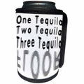 3dRose Taiche - Tee Shirt - Tequila - Blurred Vision One Tequila Two Tequila Three Tequila FLOOR White - Can Cooler Bottle Wrap (cc_273628)