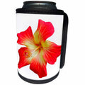 3dRose Taiche - Photography - Hibiscus - Gorgeous Red And Gold Hawaiian Hibiscus Flower - Can Cooler Bottle Wrap (cc_273634)