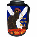3dRose Taiche - Vector - Burns Night - Le Chat Burns Nuit Haggis Dram Scottish Saltire - Can Cooler Bottle Wrap (cc_273645)