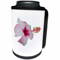 3dRose Taiche - Photography - Hibiscus - Pale Pink Hibiscus Tropical Flower No Text - Can Cooler Bottle Wrap (cc_273654)