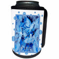 3dRose Taiche - Acrylic Painting - Peace Doves - Dove With Celtic Peace Text In Blue Tones - Can Cooler Bottle Wrap (cc_273656)