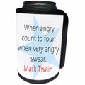 3dRose Alexis Design - Quotes Mark Twain - Mark Twain Quotes - When angry count to four - Can Cooler Bottle Wrap (cc_273717)