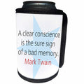 3dRose Alexis Design - Quotes Mark Twain - Mark Twain Quotes - A clear conscience is - Can Cooler Bottle Wrap (cc_273720)