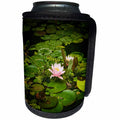 3dRose Alexis Photography - Flowers - Beautiful pink water lily flower in an artificial pond - Can Cooler Bottle Wrap (cc_273726)