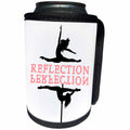 3dRose Alexis Design - Dance - Ballet and pole dancers on white. The text Reflection, Perfection - Can Cooler Bottle Wrap (cc_273749)