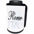 3dRose Alexis Design - Cities of the world - Cities Of The World - Rome Italy black text on white background - Can Cooler Bottle Wrap (cc_273772)