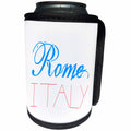 3dRose Alexis Design - Cities of the world - Cities Of The World - Rome Italy red and blue text on white - Can Cooler Bottle Wrap (cc_273774)