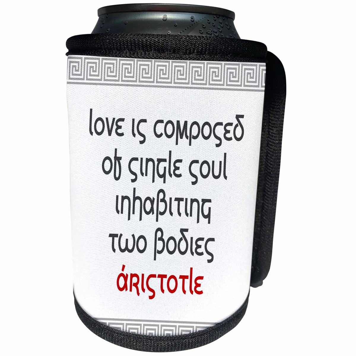 3dRose Alexis Design - Quotes Aristotle - Quotes - Aristotle - Love is composed of single soul - Can Cooler Bottle Wrap (cc_273817)