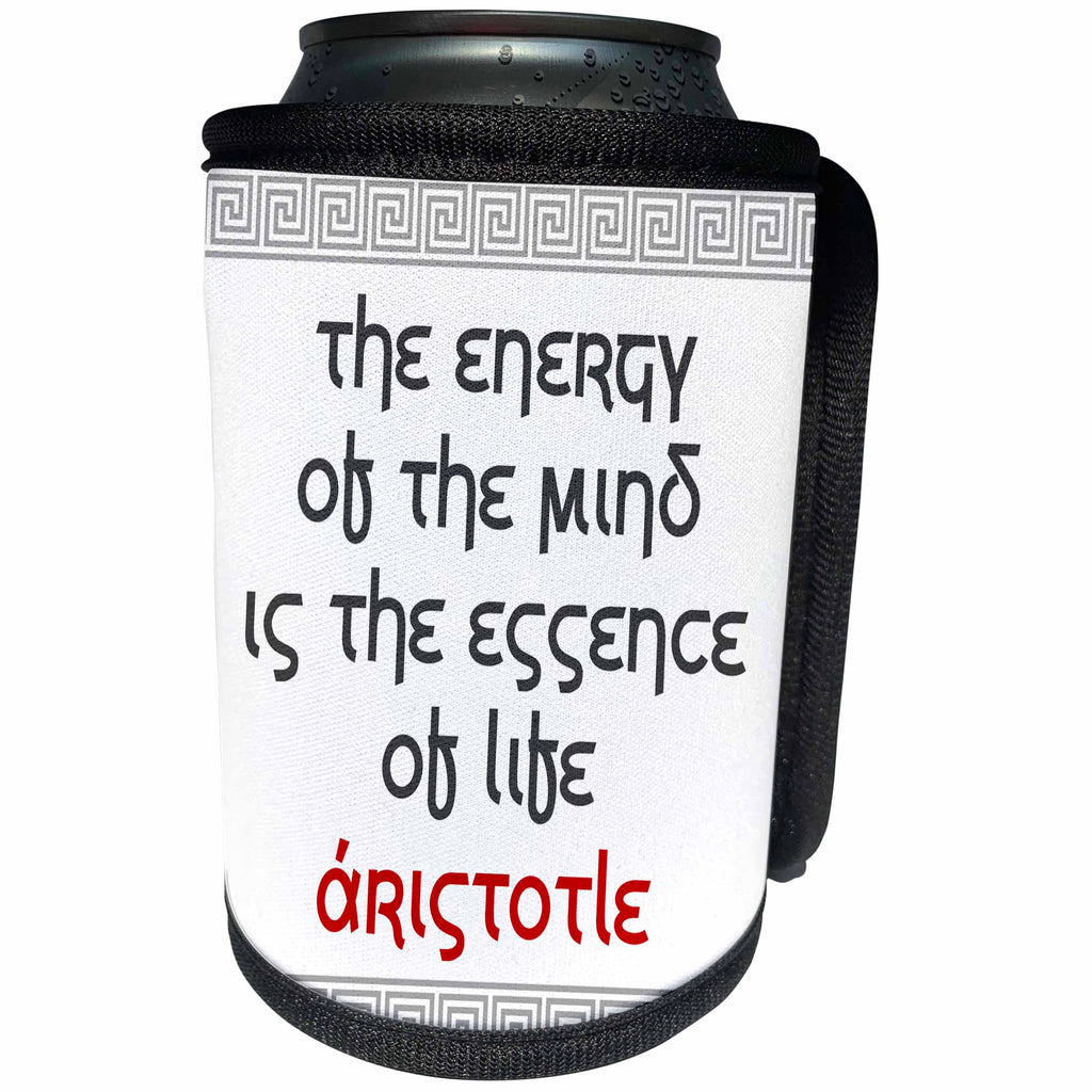 3dRose Alexis Design - Quotes Aristotle - Quotes - Aristotle - The energy of the mind is - Can Cooler Bottle Wrap (cc_273820)