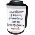 3dRose Alexis Design - Quotes Aristotle - Quotes - Aristotle - Personal beauty is - Can Cooler Bottle Wrap (cc_273824)
