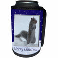 3dRose Beverly Turner Christmas Photography - Snowy Squirrel Merry Christmas - Can Cooler Bottle Wrap (cc_27384)