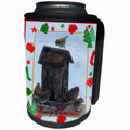 3dRose Beverly Turner Christmas Photography - Finch Family Merry Christmas - Can Cooler Bottle Wrap (cc_27388)