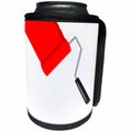 3dRose Alexis Design - Colors - Seven Colors Of Rainbow -Red paint roller on white. Add your text - Can Cooler Bottle Wrap (cc_273898)