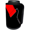 3dRose Alexis Design - Colors - Seven Colors Of Rainbow - Red paint roller on black. Add your text - Can Cooler Bottle Wrap (cc_273900)