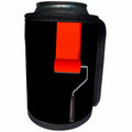 3dRose Alexis Design - Colors - Seven Colors Of Rainbow - Orange paint roller on black. Add your text - Can Cooler Bottle Wrap (cc_273904)