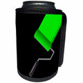 3dRose Alexis Design - Colors - Seven Colors Of Rainbow - Green paint roller on black. Add your text - Can Cooler Bottle Wrap (cc_273912)