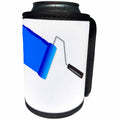 3dRose Alexis Design - Colors - Seven Colors Of Rainbow - Navy paint roller on white. Add your text - Can Cooler Bottle Wrap (cc_273918)