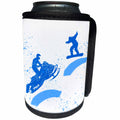 3dRose Alexis Design - Sport Winter - Snowmobile, snowboard, snow. Winter sport. Add your custom text - Can Cooler Bottle Wrap (cc_273949)