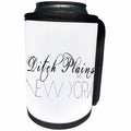 3dRose Alexis Design - American Beaches - American Beaches - Ditch Plains, New York, black on white - Can Cooler Bottle Wrap (cc_273963)
