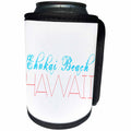 3dRose Alexis Design - American Beaches - American Beaches - Enukai Beach, Hawaii, blue, red on white - Can Cooler Bottle Wrap (cc_273968)