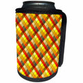 3dRose 777images Designs Patterns - Autumn colored tiles pattern gives a stained glass effect - Can Cooler Bottle Wrap (cc_27406)