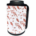 3dRose Anne Marie Baugh - Patterns - Faux Rose Gold Foil Effect Leaves and Four Leaf Clover Pattern - Can Cooler Bottle Wrap (cc_274069)