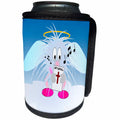 3dRose 777images Designs Cartoons - Hairy angel cartoon on a cloud with a hymnal - Can Cooler Bottle Wrap (cc_27409)