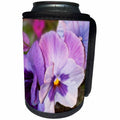 3dRose 777images Photography Floral - Lavender Pansies closeup - Can Cooler Bottle Wrap (cc_27412)