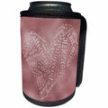 3dRose PS Inspiration - Image of Rose Gold Inspirational Heart - Can Cooler Bottle Wrap (cc_274185)