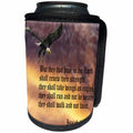 3dRose 777images Designs Graphic Design Bible Verse - Isaiah 40-31 Bible verse with eagle against a troubled sky - Can Cooler Bottle Wrap (cc_27419)